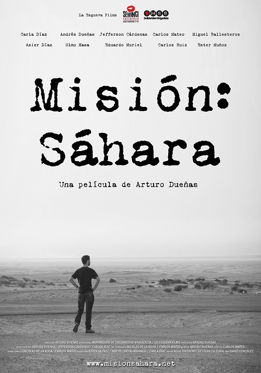Cartel "Misión Sahara" v2 Una película de Artuto Dueñas